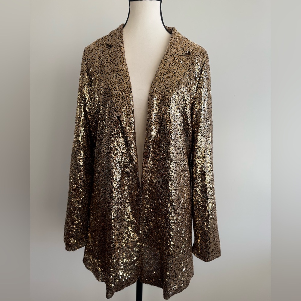 Gold Sequin Blazer